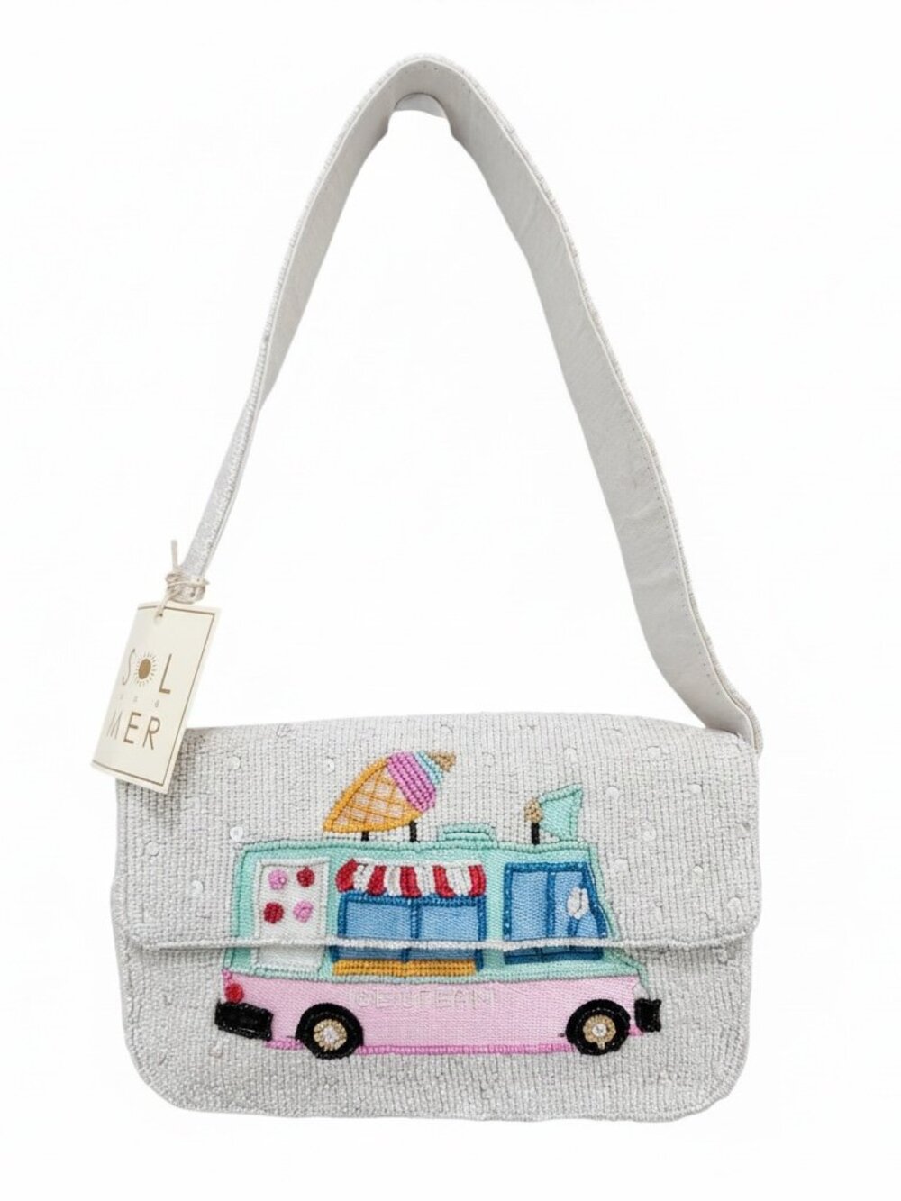 Sol and Mer Beaded Bag Ice Cream Truck New Release Made in India NWT